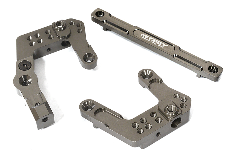 C29322GREY Billet Machined Grey Front Shock Mounts for Element RC 1/10 Scale Enduro Sendero - Image 1