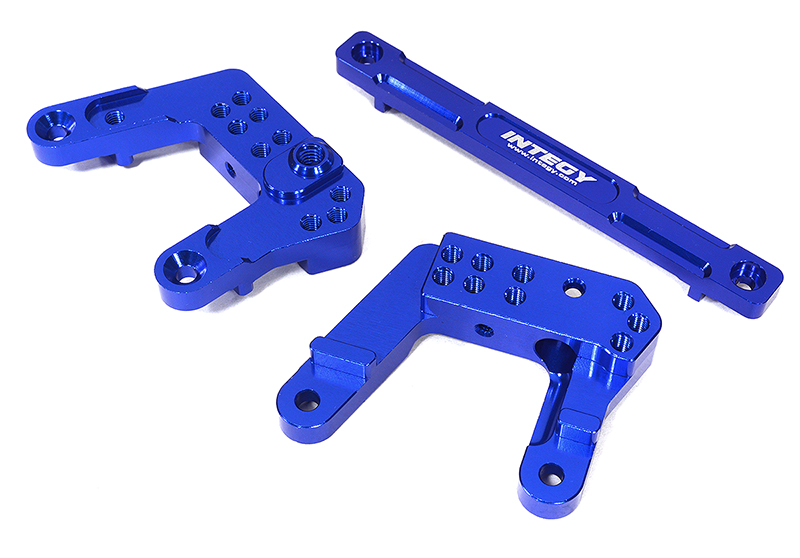 C29323BLUE Billet Machined Rear Shock Mounts for Element RC 1/10 Scale Enduro Sendero - Image 1