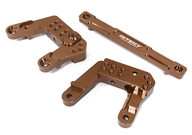 C29323BRONZE Billet Machined Rear Shock Mounts for Element RC 1/10 Scale Enduro Sendero - Image 1
