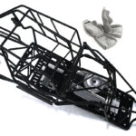 Steel Roll Cage Body w/ Main Gearbox & Motor for Axial 1/10 Wraith 2.2 & RR10
