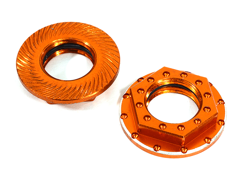 C29354ORANGE 17mm PRO Wheel Nut (2) for Most 17mm x 1mm-pitch Hex Hub - Image 1