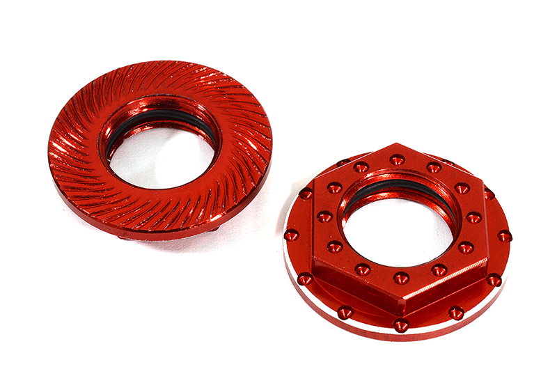 C29354RED 17mm PRO Wheel Nut (2) for Most 17mm x 1mm-pitch Hex Hub - Image 1