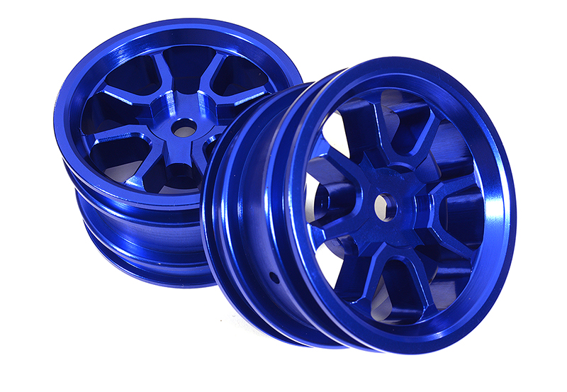 C29365BLUE Billet Machined Rear Wheels for Tamiya T3-01 Dancing Rider - Image 1