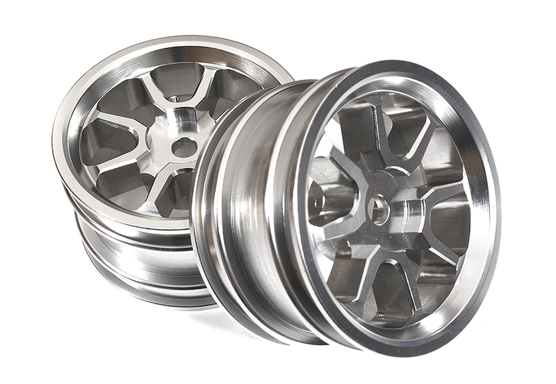 C29365SILVER Billet Machined Rear Wheels for Tamiya T3-01 Dancing Rider - Image 1