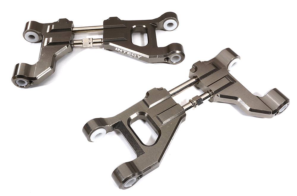 C29370GREY Billet Machined Upper Suspension Arms for Traxxas 1/10 Maxx 4S Truck 8929 - Image 1