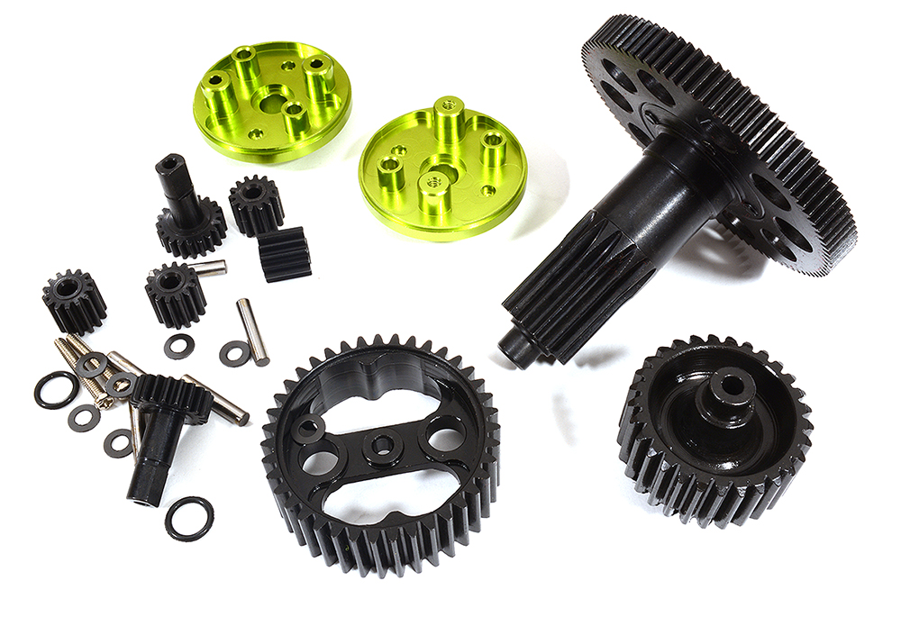 C29374GREEN Billet Machined Metal Gear Set for Arrma 1/10 Granite Voltage 2WD Mega Truck - Image 1