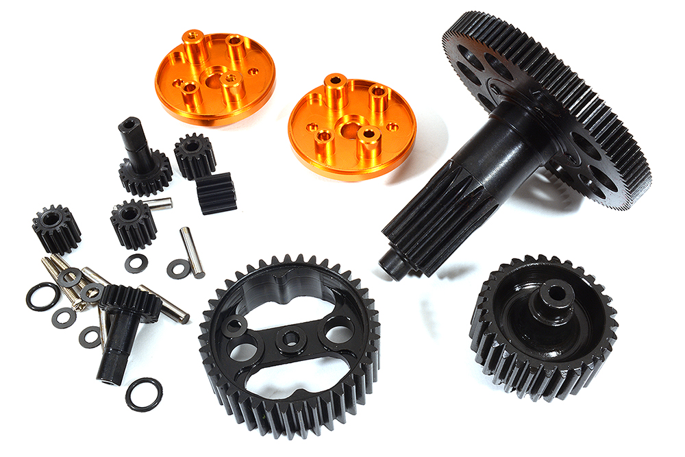 C29374ORANGE Billet Machined Metal Gear Set for Arrma 1/10 Granite Voltage 2WD Mega Truck - Image 1