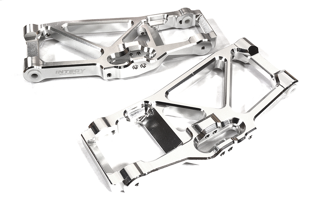 C29380SILVER Billet Machined Silver Lower Suspension Arms for Traxxas 1/10 Maxx 4S Truck 8930 - Image 1