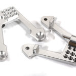 Billet Machined Alloy Rear Shock Towers for Axial 1/10 SCX10 II 6X6 - Silver