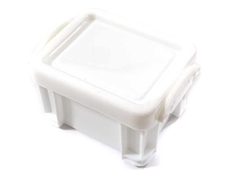 C29397WHITE Realistic Model Size 85x64x50mm Storage Box for 1/10 Scale Crawler Truck - Image 1