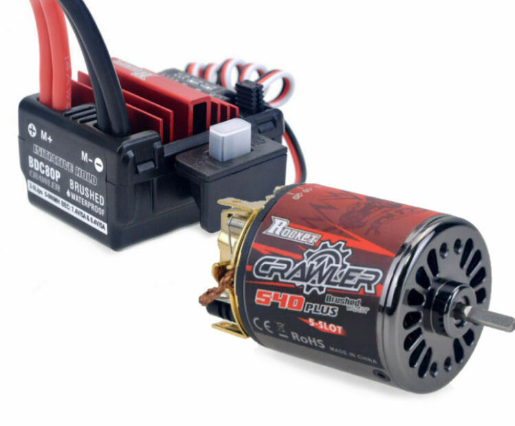 C29417 Surpass Hobby Crawler 20T 5-Slot 540 Plus Brushed Motor w/ BCD80P 80A ESC - Image 1