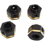 12mm Hex Wheel (4) Hub Brass +3mm Offset for Traxxas TRX-4 Scale & Trail Crawler