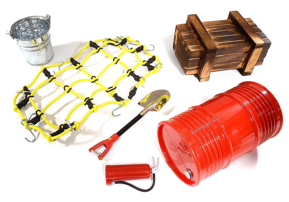 C29438YELLOW Realistic Model 1/10 Scale Accessories Set for Off-Road Crawler - Image 1