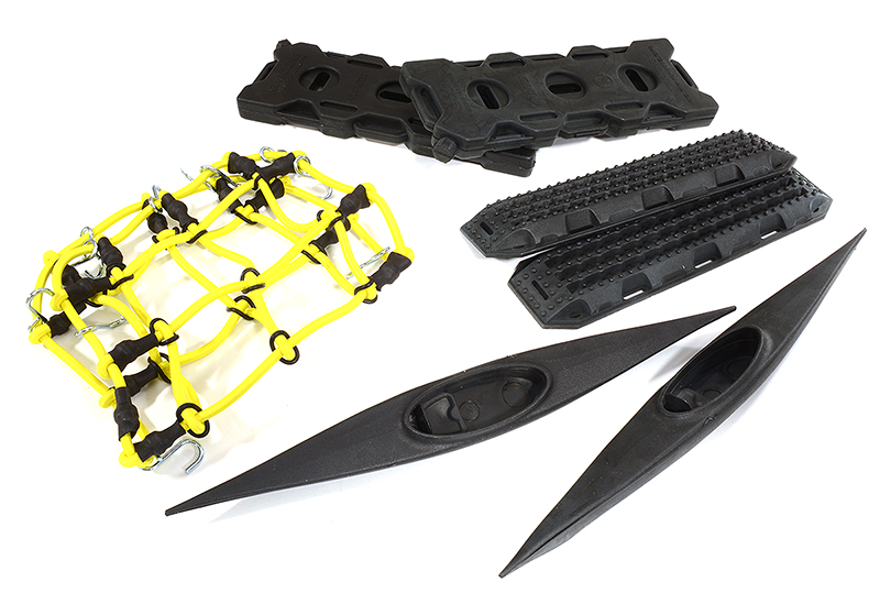 C29439BLACKYELLOW Realistic Model 1/10 Scale Accessories Set for Off-Road Crawler - Image 1