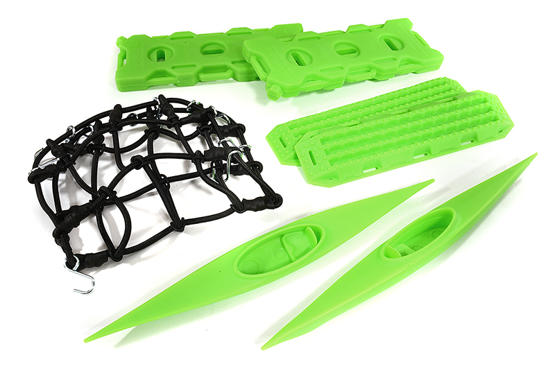 C29439GREENBLACK Realistic Model 1/10 Scale Accessories Set for Off-Road Crawler - Image 1