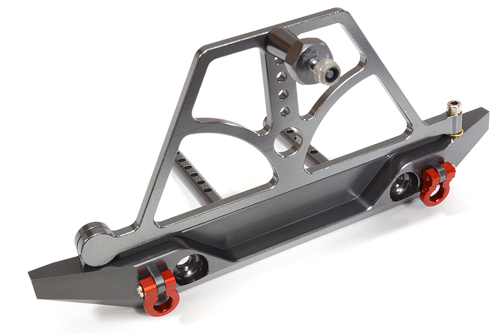 C29463GUN Alloy Machined Realistic Rear Bumper for 1/10 Scale Crawler w/ 43mm Mount - Image 1