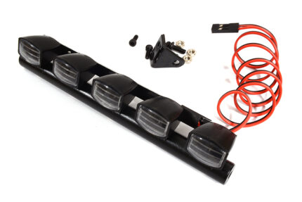 Realistic Roof Top Spot LED (5) Light Set 123mm Wide for 1/10 Off-Road Vehicles