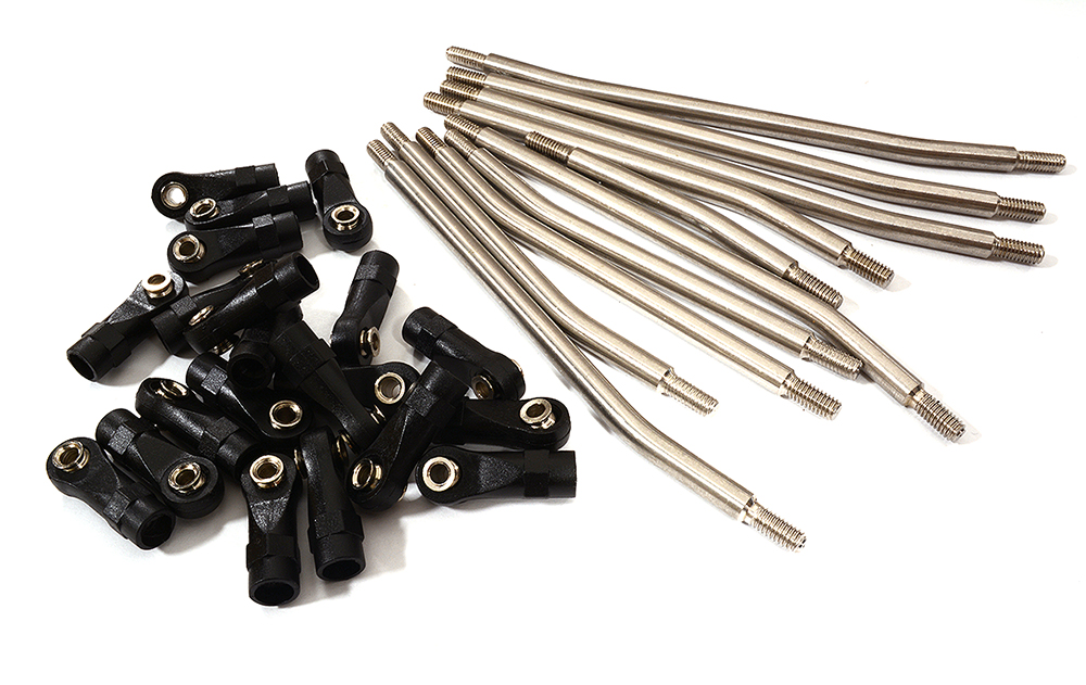 C29478 Titanium Alloy 10-Piece Linkage Set for Axial 1/10 SCX10 II #90046-47 - Image 1