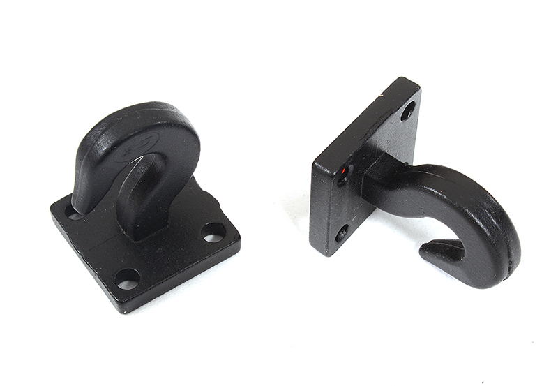 C29497BLACK Realistic 1/10 Bolt-On Hooks for Off-Road Trail Rock Crawling - Image 1