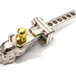 Rear Bumper Alloy Skull Receiving Hitch w/ Ball Mount for 1/10 Scale R/C Crawler