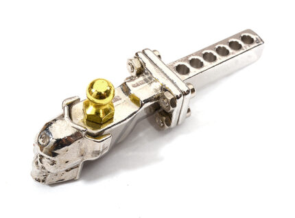 Rear Bumper Alloy Skull Receiving Hitch w/ Ball Mount for 1/10 Scale R/C Crawler