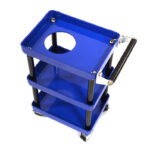 Realistic Scale Model 3-Tier Rolling Metal Storage Organizer Cart for RC