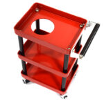 Realistic Scale Model 3-Tier Rolling Metal Storage Organizer Cart for RC