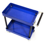 Realistic Scale Model 2-Tier Rolling Metal Storage Organizer Cart for RC