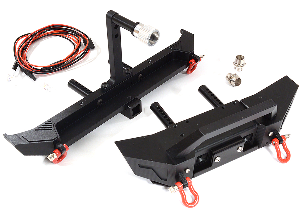 C29525 Realistic Metal Front & Rear Bumper for 1/10 Scale Off-Road Crawler - Image 1