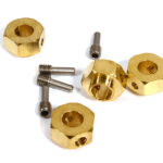 12mm Hex Wheel (4) Hub Brass 8mm Thick for Traxxas TRX-4 Scale & Trail Crawler