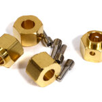 12mm Hex Wheel (4) Hub Brass 10mm Thick for Traxxas TRX-4 Scale & Trail Crawler