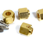 12mm Hex Wheel (4) Hub Brass 12mm Thick for Traxxas TRX-4 Scale & Trail Crawler