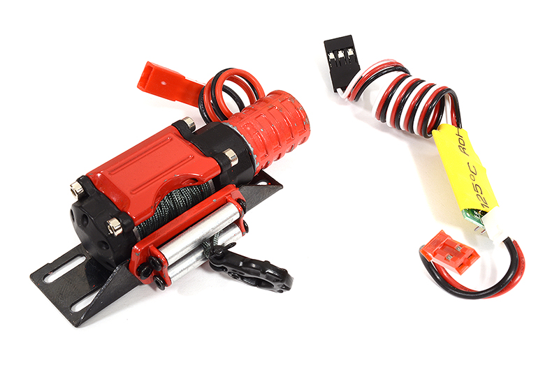 C29566 Realistic Winch w/ Receiver 3rd Channel Controller for 1/10 Scale Trail Crawler - Image 1