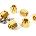 12mm Hex Wheel (6) Hub Brass 13mm Thick for Traxxas TRX-6 Scale & Trail Crawler