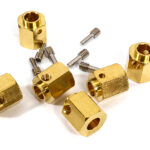 12mm Hex Wheel (6) Hub Brass 14mm Thick for Traxxas TRX-6 Scale & Trail Crawler