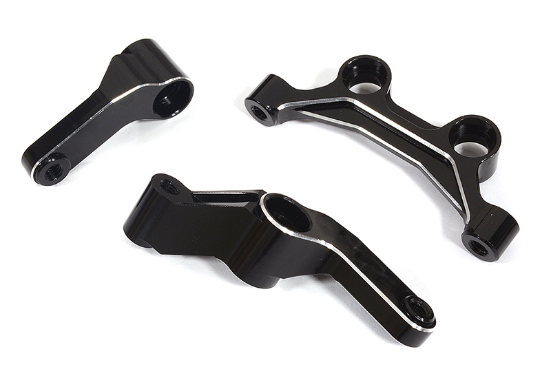 C29598BLACK Billet Machined Steering Bellcrank Kit for Associated DR10 Drag Race Car RTR - Image 1