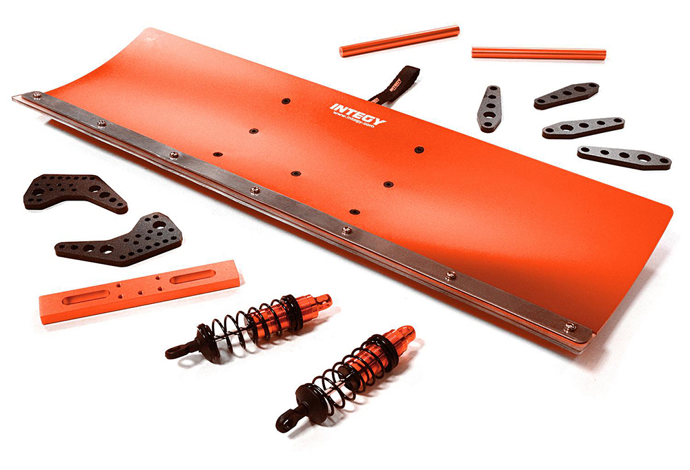 C29604RED Alloy Machined Snowplow Kit for 1/5 Kraton 4X4 8S BLX Brushless Monster Truck - Image 1