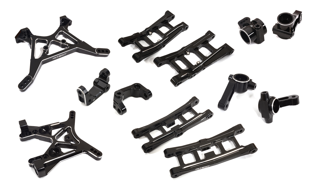 C29607BLACK Billet Machined Alloy Suspension Kit for Team Associated DR10 Drag Race Car RTR - Image 1