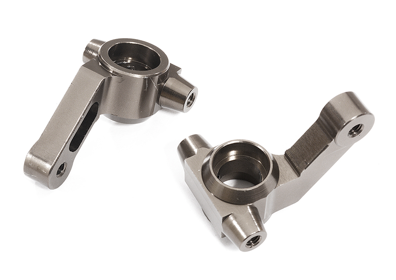 C29608GREY Billet Machined Alloy Steering Knuckles for Associated DR10 Drag Race Car RTR - Image 1