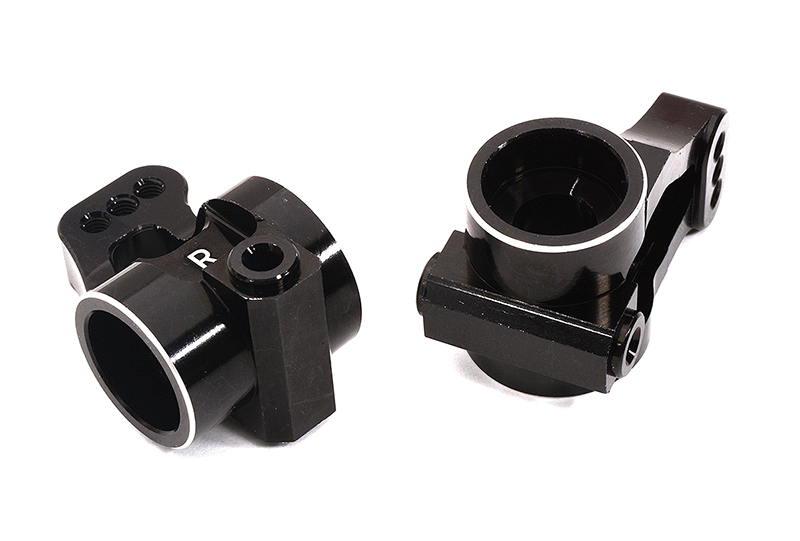 C29609BLACK Billet Machined Alloy Rear Hub Carriers for Associated DR10 Drag Race Car RTR - Image 1