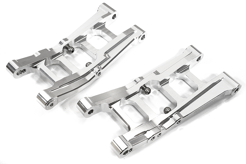 C29612SILVER Machined Alloy Silver Rear Suspension Arms for Associated DR10 Drag Race Car RTR - Image 1