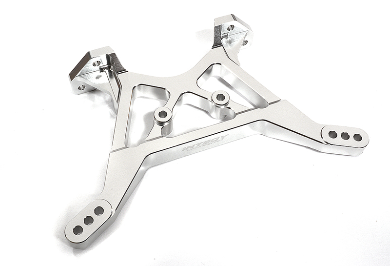 C29614SILVER Billet Machined Alloy Rear Shock Tower for Associated DR10 Drag Race Car RTR - Image 1