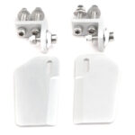 Billet Machined Aluminum Turn Fins Set for RC Boat, Silver, 50x25x1.4mm