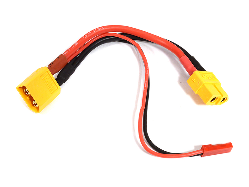 C29771 XT60 Female-to-XT60 Male Connector Adapter Wire Harness w/ 2Pin JST Type RX Plug - Image 1