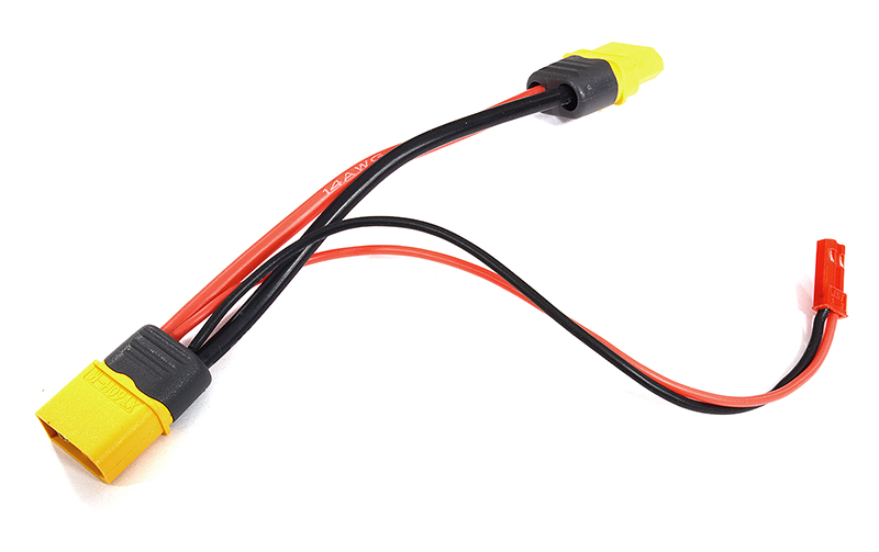 C29772 XT60H Female-to-XT60H Male Connector Adapter Wire Harness w/ 2Pin JST Type Plug - Image 1