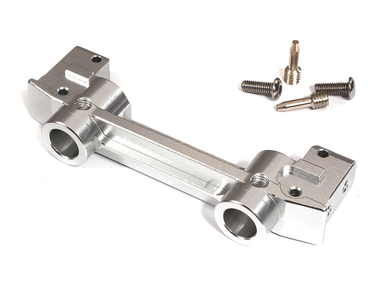 C29780SILVER Silver Machined Alloy Front Bumper Mount for Axial 1/10 SCX10 II 6X6 (AXI31634) - Image 1