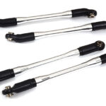 Rear Upper and Lower Suspension Links(4) w/ Rod Ends for Axial 1/10 SCX10 II 6X6