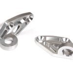 Machined Alloy Front Body Mounts for Axial 1/10 SCX10 II 6X6 - Silver