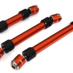 Machined Alloy Center Drive Shaft Set for Axial 1/10 SCX10 II 6X6 - Red (3-Pack)
