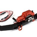 Realistic Front Alloy Bumper with Power Winch for Axial 1/10 SCX10 II 6X6